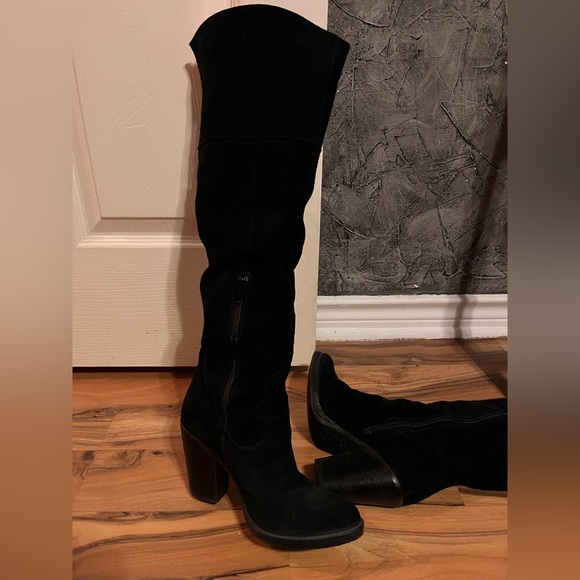Steve Madden leather suede over knee boots worn once beautiful - Picture 8 of 10